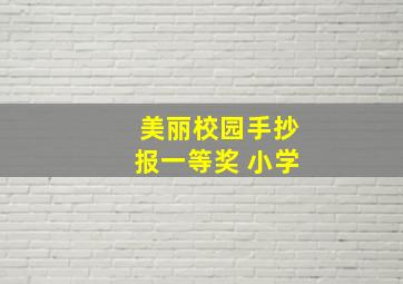 美丽校园手抄报一等奖 小学